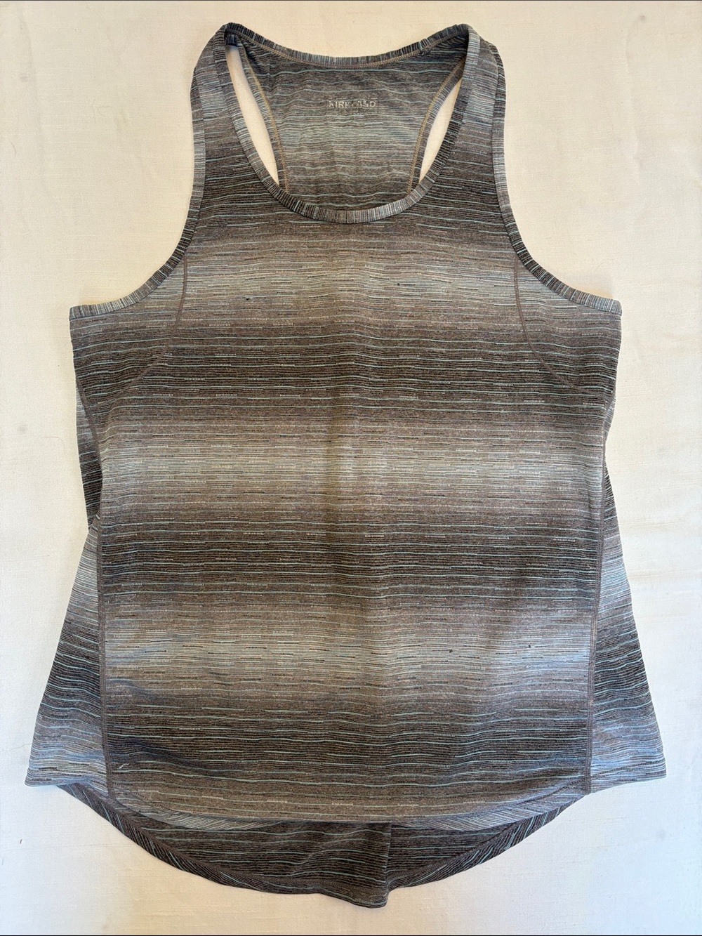 Kirkland Gray Striped Athletic Racerback Tank